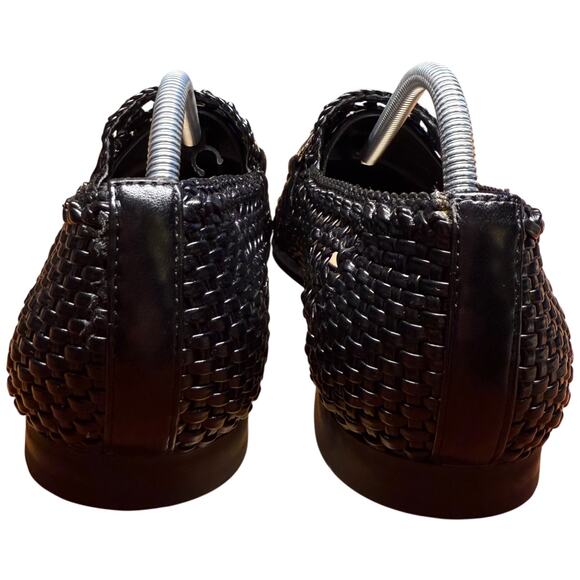 ALFANI Gayyle Women's 7.5 Woven Black Moccasins Gold Horse Bit Slip On Loafers - Picture 4 of 12